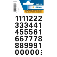 Herma Stickervel   cijfers / getallen   0 t/m 9   1x vellen   zwart   15 mm