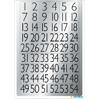 Herma Stickervellen   4x stuks   cijfer 1 100   zilverkleurig   13 mm   getallen