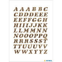 Herma Stickervelletjes Letter   61x stuks   plak letters   alfabet A tot Z   goud/folie   8 mm