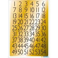 Stickervelletjes met 216x stuks plak cijfers/getallen 1 99 zwart/goud 13x12 mm