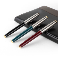Hero 329 Silver Clip 0.38 Mm Iridium Nib Fountain Pen Steel Pens