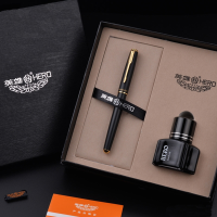 Hero 5020 Matte Black Fountain Pen Office School High End Business With Ink Gift Writing