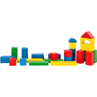 Houten Bouwstenen Kleur, 25 Delig