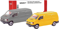 Herpa 012386 004 H0 Auto Volkswagen T4 bak, grijs en ginegeel