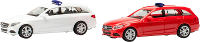 Herpa 013284 003 H0 Auto Mercedes Benz C klasse combi met waarschuwingsbalk, rood en wit