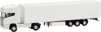 Herpa 013802 N Vrachtwagen Scania R TL trekker opleggercombinatie met gesloten trailer   minikit