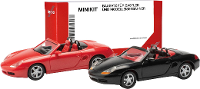 Herpa 013963 H0 Auto Porsche Boxster S, rood en zwart
