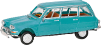 Herpa 027328 004 H0 Auto Citroën AMI 6 Break, pastelturkoois