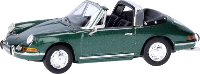 Herpa 033732 004 H0 Auto Porsche 911 Targa, groenmetallic