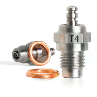 Hete T4 Spark Gloeiplug RC Auto Onderdelen Voertuigen Modellen Simulatie Vier Takt Methanol Nitro Motor RS Toyan SAITO R