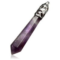 Hexagonal Pendulum Gemstone Column Necklace Pendant Diy Jewelry