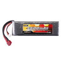 HG TRASPED 7.4V 4500mAh 30C 2S Lipo batterij T stekker voor P402 P407 P601 P801 P802 1/10 1/12 RC auto onderdelen QDBZ10