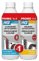 HG Vloeibare Badkamer + Keuken Ontstopper Promopack