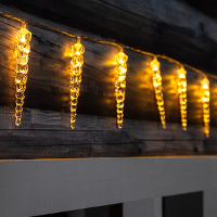 Ijspegelverlichting   40 led lampjes   warm wit   400 cm   buiten