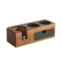 HiBREW 51 58MM Espresso Tamper Station Houten Koffietamper Station met Antislip Koffietamper Houder Barista Accessoire
