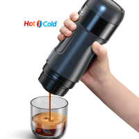 HiBREW Draagbare Koffiemachine voor Auto & Thuis, DC12V Expresso Koffiezetapparaat Geschikt voor Nexpresso Dolce Pod Cap