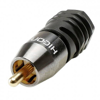 Hicon HI CM0.8/3.7 SM Cinch connector Mono Zwart, Zilver 1 stuk(s)