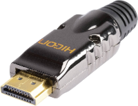 Hicon HI HD M HDMI connector Stekker, recht Aantal polen: 19 Zwart 1 stuk(s)