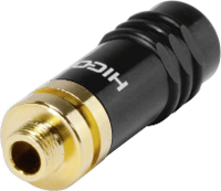 Hicon HI J35S SCREW F Jackplug 3,5 mm Bus, recht Aantal polen: 3 Stereo Zwart 1 stuk(s)