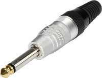 Hicon HI J63M Jackplug 6,35 mm Stekker, recht Aantal polen: 2 Mono Zilver 1 stuk(s)