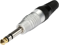 Hicon HI J63S Jackplug 6,35 mm Stekker, recht Aantal polen: 3 Stereo Zilver 1 stuk(s)