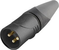 Hicon HI X3CM HD B XLR connector Koppeling, recht Aantal polen: 3 Zwart 1 stuk(s)
