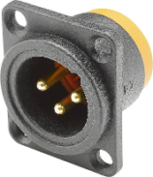 Hicon HI X3DM HD B XLR connector Flensstekker Aantal polen: 3 Zwart 1 stuk(s)