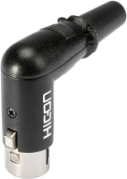 Hicon HI X3RF M XLR connector Bus, haaks Aantal polen: 3 Zwart 1 stuk(s)