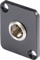 Hicon HI XMDM3 XLR connector Flensstekker, contacten recht Aantal polen: 3 Zilver, Zwart 1 stuk(s)