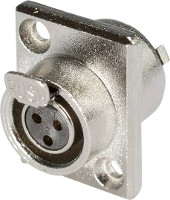 Hicon HI XMEF3 XLR connector Bus, inbouw verticaal Aantal polen: 3 Zilver 1 stuk(s)