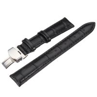 High Quality Pu Leather Black Men Women Wrist Watch Band