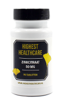 Highest Healthcare Zinkcitraat 50mg Tabletten