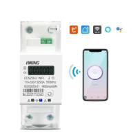 WANDELEN DDS238 2WIFI IVAP 90 300V 50/60Hz Tuya Eenfase 65A Din Rail WIFI Smart Energy Meter Timer Stroomverbruik Monito