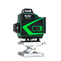 HILDA 16 Lijn Groen Licht Laser Niveau Dubbele Batterijen Meter Automatische Leveling Verstelbare Precisie EU Plug voor
