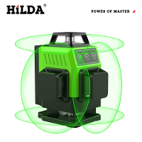 HILDA Groene Licht Laser Level Hoge Nauwkeurigheid 12 Lijn 3D 16 Lijn 4D Gebruikersvriendelijke Wandbevestigbare Batteri