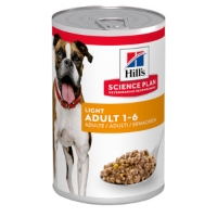 Hill's Adult Light nat hondenvoer blik 1 tray (12 x 370 g)