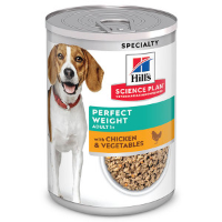 Hill's Adult Perfect Weight nat hondenvoer met kip en groenten blik 2 trays (24 x 363 g)