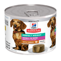 Hill's Adult Perfect Weight Small & Mini nat hondenvoer met kalkoen (mousse) blik 12 x 200 g