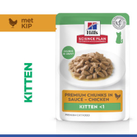 Hill's Kitten nat kattenvoer met kip maaltijdzakje multipack 1 doos (12 x 85 g)