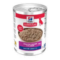 Hill's Mature Adult 7+ nat hondenvoer met rund blik 1 tray (12 x 370 g)