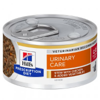 Hill's Prescription Diet C/D Multicare Stress Urinary Care stoofpotje voor kat met kip & toegevoegde groenten blik 1 tray (24 x 82 g)