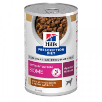 Hill's Prescription Diet Gastrointestinal Biome Digestive Care stoofpotje voor hond met kip & wortel blik 4 trays (48 x 354 g)