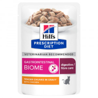 Hill's Prescription Diet Gastrointestinal Biome natvoer kat met kip maaltijdzakje 1 doos (12 x 85 g)