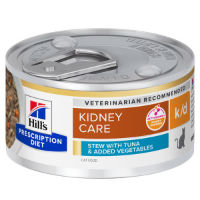 Hill's Prescription Diet K/D Kidney Care stoofpotje voor kat met tonijn & groenten blik 2 trays (48 x 82 g)