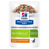 Hill's Prescription Diet Metabolic Weight Management nat kattenvoer maaltijdzakje multipack 2 dozen (24 x 85 g)