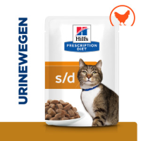 Hill's Prescription Diet S/D Urinary Care nat kattenvoer met kip maaltijdzakje multipack 1 doos (12 x 85 g)