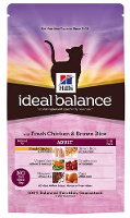 Hill's Ideal Balance Feline Adult Kip / Rijst Kattenvoer #95;_300 Gr