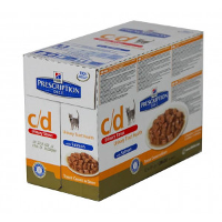 Hill's Prescription Diet C/D Urinary Stress Pouch Zalm kat 12 zakjes
