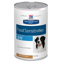 Hill's Prescription Diet D/D Lam & Rijst blik hondenvoer 1 tray (12 blikken)