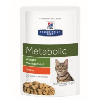 Hill's Prescription Diet Metabolic Pouch 85 gr kattenvoer 4 x 12 zakjes